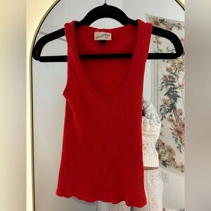 Universal Thread Red Ribbed Tank